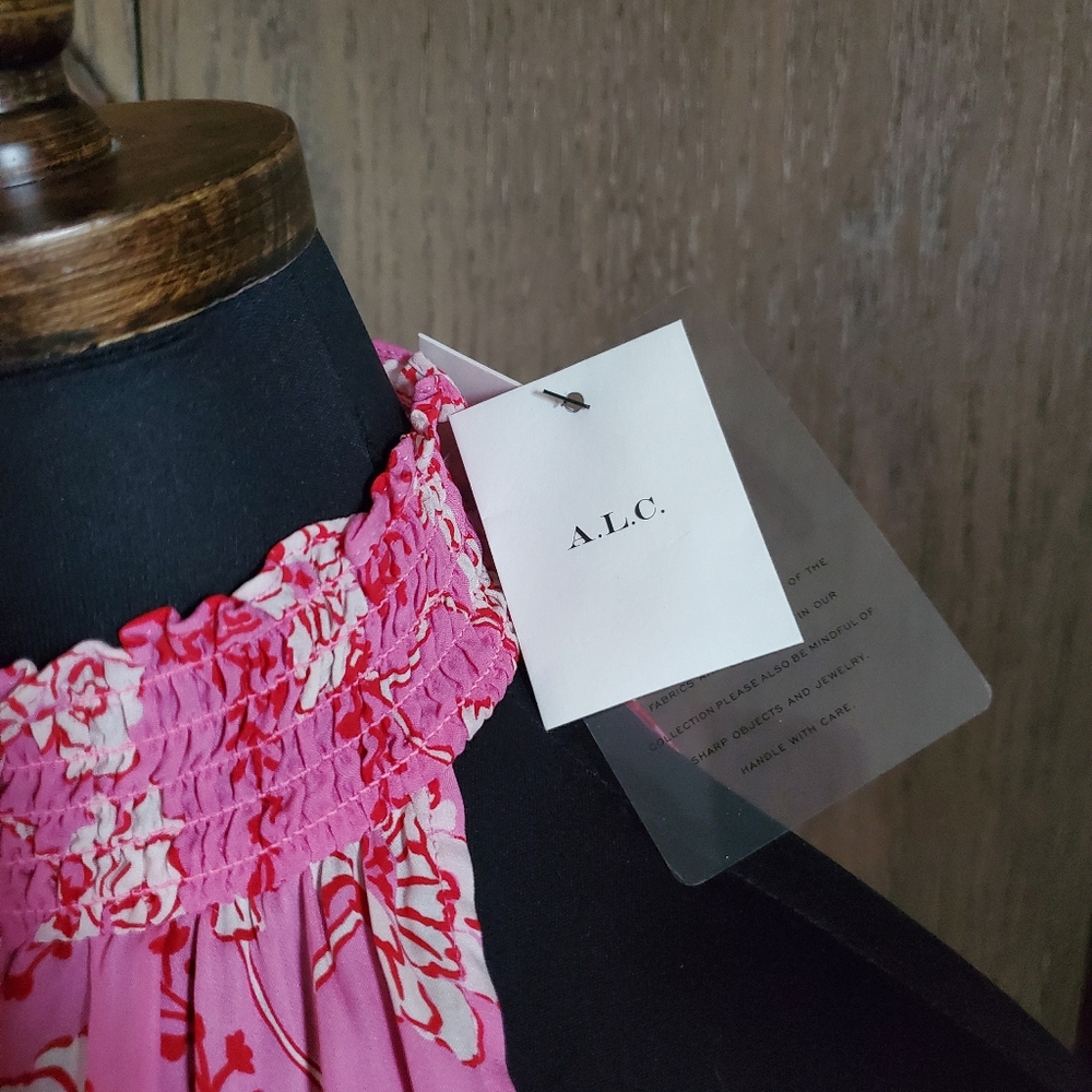 A.L.C. Cody Floral Silk Mini Dress - Picture 2 of 6